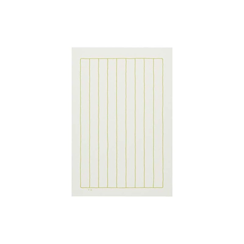 MDS 73-731 Postcard Notes, Vertical Rule, 40 Sheets, Green Ruled