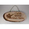 Odin schütze Dieses Heim Baumscheibe Bark Disc Saying Engraving Sign