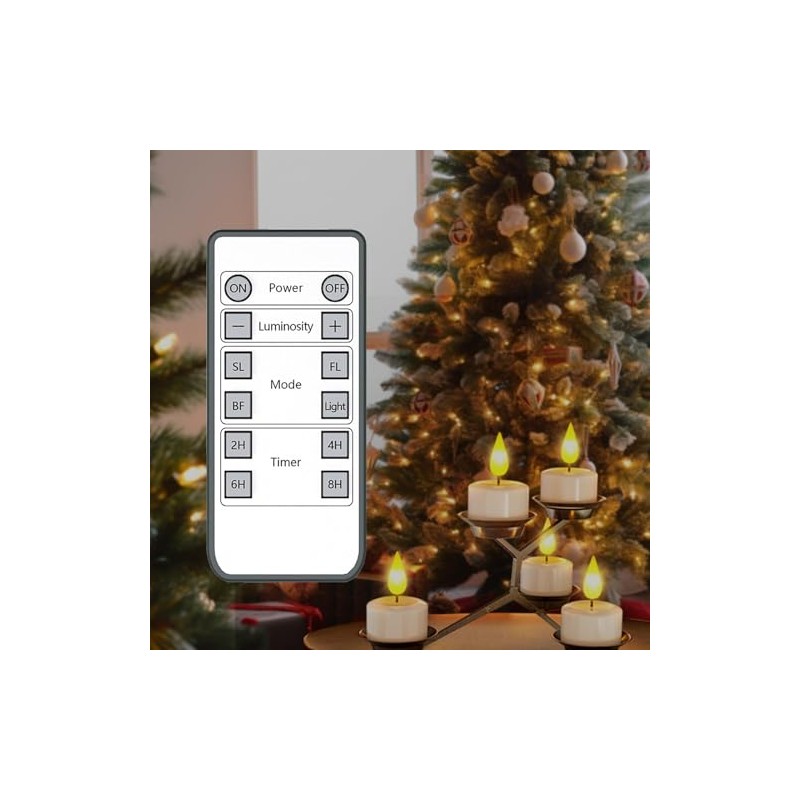SoulBay Remote Control for Rechargeable Flameless Candles Tea Lights, 1PC