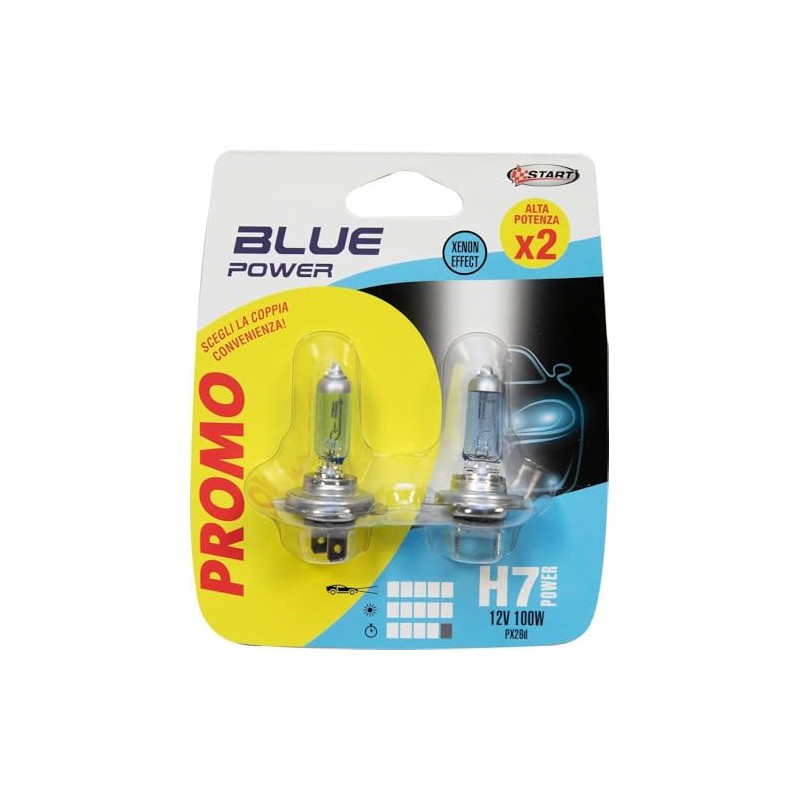 START Pair of H7 12V 100W PX26d Halogen Car Bulbs
