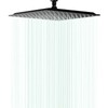 AULEEND Square Shower head, High Flow Stainless Steel Square Rainfall