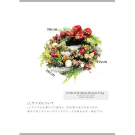 [2024 mamawreath L size B] All year round wreath spring and summer wreath ornament, flower wreath, gift wreath, for entryway present, eternal meaning, L size: 13.4 inches (34 cm) (diameter) x 7 cm