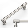Amerdeco 10 Pack Brushed Satin Nickel Cabinet Pulls 5 Inch(128mm)
