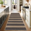 Striped Easy Jute Runner Rug,2x6 Kitchen Runner Rugs for Hallway