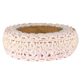 Wrapables Decorative Lace Tape, 200cm L x 15mm W - Light Pink (Set of 3)