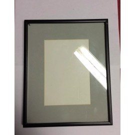 Unbranded Picture Mate Light Blue 8x10 for 5x7 photo Framed Black Color.with Glass.