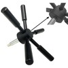 WAH LIN PARTS 5 Spoke Gun Safe Handle, Black Heavy