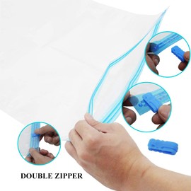 ValueHall V7065 Vacuum Bag Storage, Compression Bags, 3 Different Sizes, Transparent, for Rolling by Hand, Reusable, 75% Space Saving for Clothes, Pack of 12