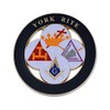 York Rite Royal Arch Templar Cryptic Council Round Black Masonic