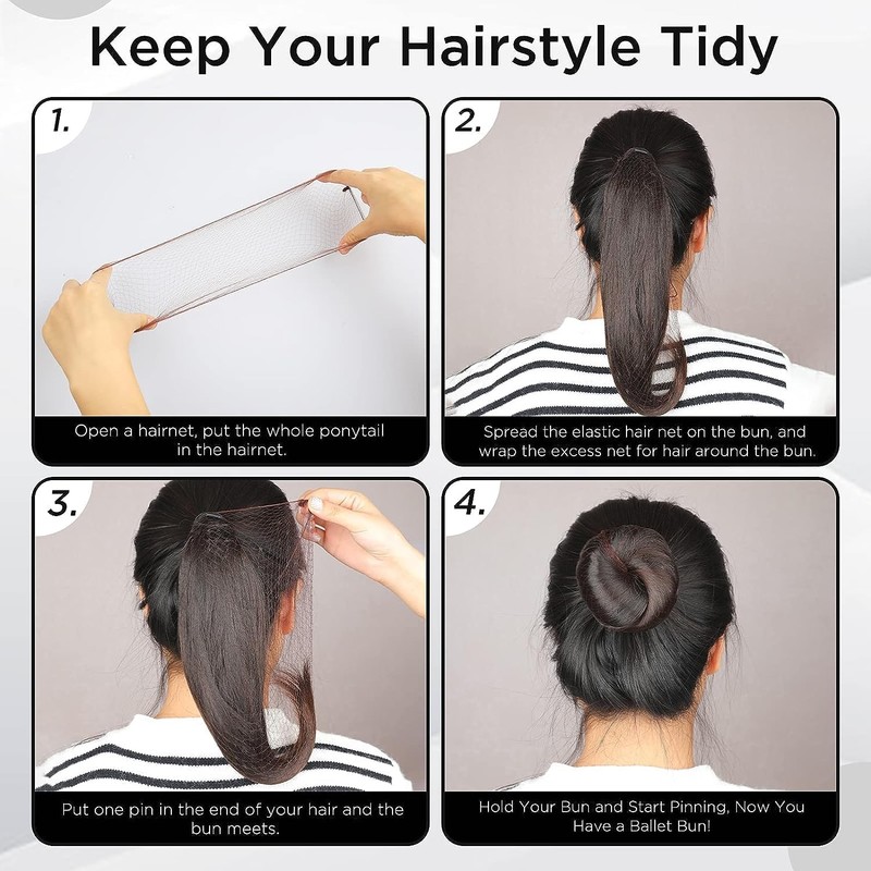 30 Pcs Red para Cabello, Red de Pelo Tejida, Mesh