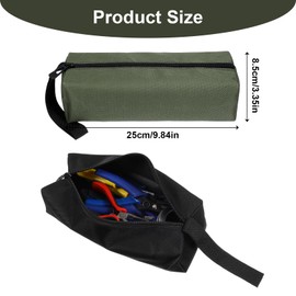 TIESOME 2 Pack Tool Pouch Bag, Utility Multipurpose Tool Bags Waterproof Canvas Tool Pouches Small Zipper Tool Pouch for Organizer Various Screwdrivers, Pliers, Nut Drivers Tools