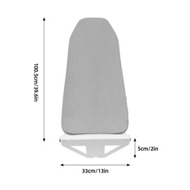 KONKENIE 160° Rotatable Wall Mounted Ironing Board 39"x12" Fold Down Ironing Station for Small Space Height Adjustable Clothes Ironing Board with Internal Lever for Household Laundry Dorm Gray