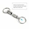 Quick Release Detachable Pull Apart Keychain Key Rings Clip Double