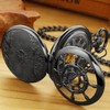 Tiong Black Rudder Pattern Double Opening Case Men's Mechanical Pocket
