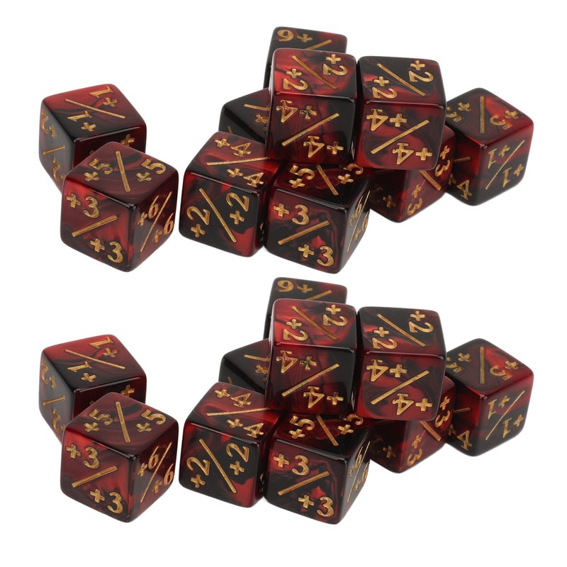 20PCS 6 Sided Dice Set for Kids 16MM Plastic Educational