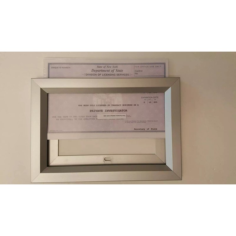 BuildingSigns.com LICENSE FRAME 8.5X5.5 NYC ( Heavy Duty - Aluminum)