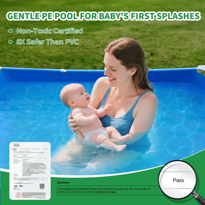 Hanjet 3.6 Foot x 13.8 Inch Kids Swimming Pool Above