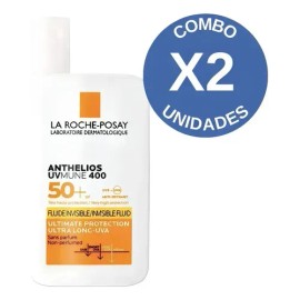 Anthelios Uv 400 Fluido Invisible Fps50 X 2 La Rocheposey                                                                                             