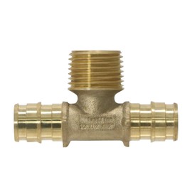 2 Pcs XFITTING Pex A 1/2 Inch x Pex A 1/2 Inch x 1/2 Inch Male NPT Tee, Pex A Male NPT Tee, 29-6-1=2XX