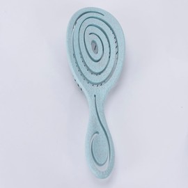 CAISHA Wet Hair Brush Without Pulling Detangling Brush Light Blue Spiral Spring Scalp Gentle All Hair Types K109