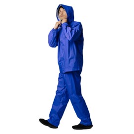 Doqment 3250 Rain Suit, Top and Bottom Set, For Commuting to Work or School, Outdoors, Bicycle, Motorcycle, Work