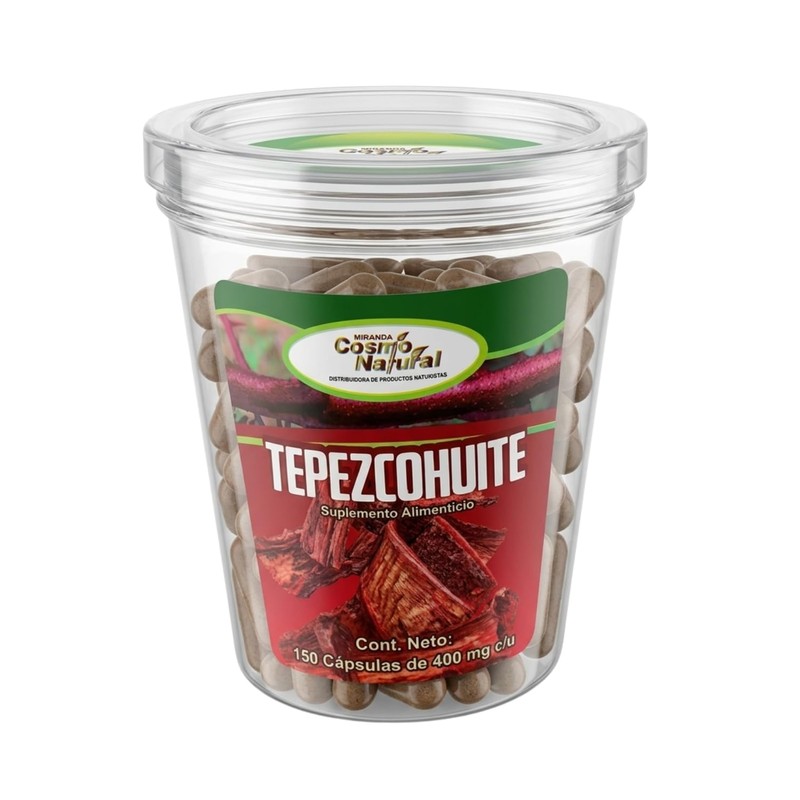 Tepezcohuite Cosmo Natural, Suplemento Alimenticio 150 Cápsulas
