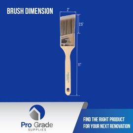 Pro Grade - Paint Brushes - 12Ea 2" Angle Brushes