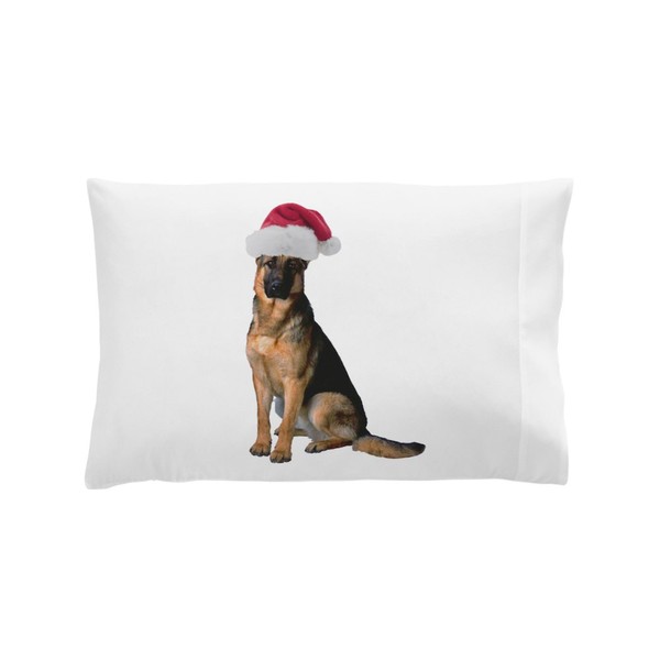CafePress German Shepherd Santa Pillow Case Standard Size Pillowcase, Lumbar