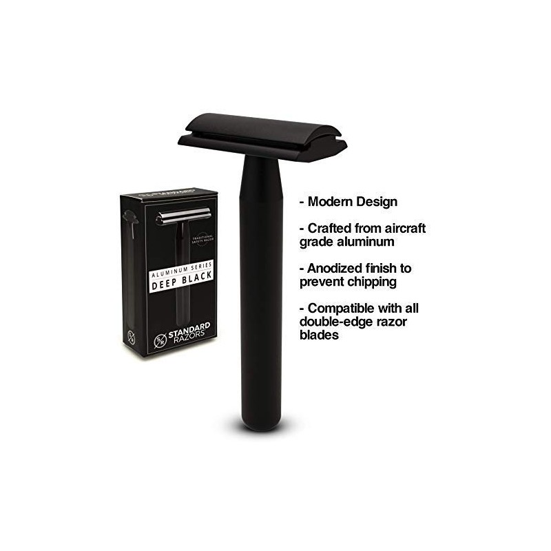 Aluminum Series - Double Edge Safety Razor (Deep Black)