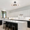 XINGQI Modern Ceiling Light 6 Lights Semi Flush Mount Sputnik