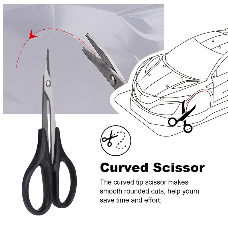 Hobbypark 0-14mm Hole Puncher Reamer w/Sleeve and Curved Scissors Set