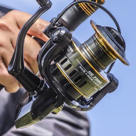 Fishing Reels HE1000-7000 Max Drag 22 LBS High Speed Metal Spool Spinning Reel (HE-7000)
