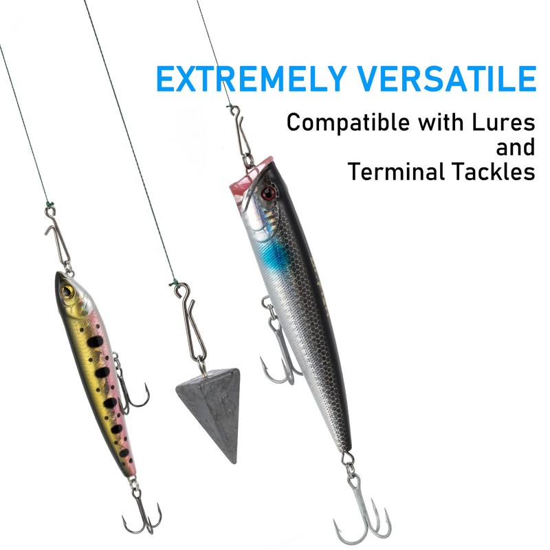 Dr.Fish 50 Pack Fast Fishing Snap Clips Stainless Steel Hanging