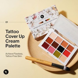 Narrative Cosmetics Paleta de Crema Correctora QS para Cubrir Tatuajes - Cobertura Total para Tatuajes, Cicatrices e Imperfecciones de la Piel – Fácil de Usar, Duradero y Resistente a Manchas