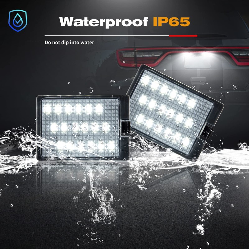 Gempro LED License Plate Lights Assembly for Dodge Durango 2014-2022