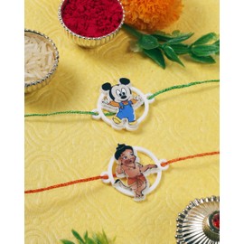 Set of 2 Rakhi for Small Brother | Hanuman Rakhi for Small Bhai Bhaiya Bro Rakhi Thread for Brother Sister