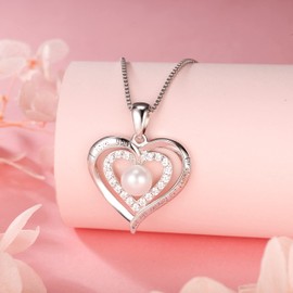 NONNYL Pearl Necklace, Mothers Day Gifts for mom Women Wife Gifts Anniversary, Birthday day gifts Christmas day gifts fine Jewelry gifts for women wife, Valentine's Day for her