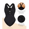 SHAPELLX Plus Size Swimsuits for Women Tummy Control V Neck