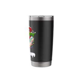 Xmas Tree Lighting Santa Hat Salmon Fish Christmas Stainless Steel Insulated Tumbler