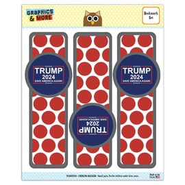 Trump 2024 Set of 3 Glossy Laminated Bookmarks