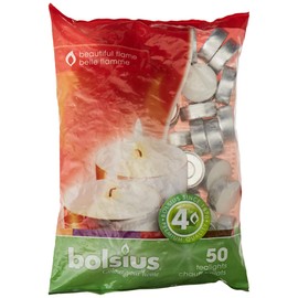 Bolsius 4 hour burning Tealights, Bag "50"