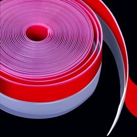 Wide Silicone Weather Stripping Door Seal, Strong Adhesive Door Draft Stopper, Door Sweep Draft Stopper for Doors Gap&Under Bottom Garage Door, Glass Shower Door, Sliding Door, 2" x 20 ft, Transparent