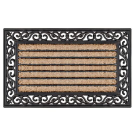 A1HC Natural Coir and Rubber Large Door Mat, 18x30, Thick Durable Doormats for Door Entrance, Heavy Duty, Thin Profile Door Mat, Easy to Clean,Long Lasting Front Door Entry Doormat