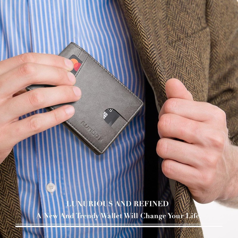 RUNBOX Slim Wallet for Men 15 Slots Ultra Large Capacity