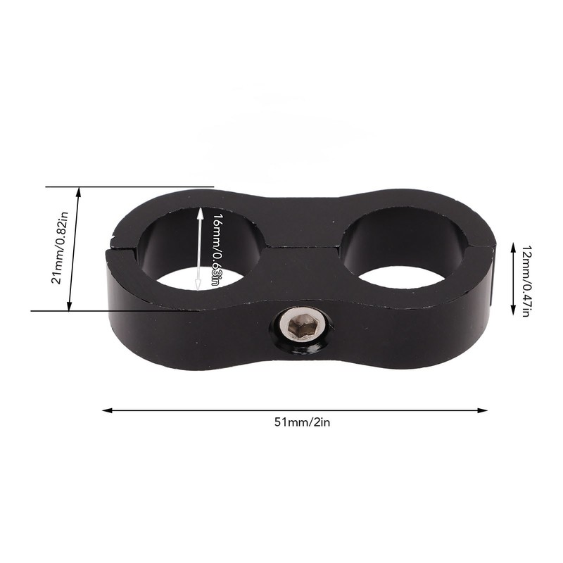 4 Pcs 8AN Hose Separator Clamp Fuel Line Mounting Clamp