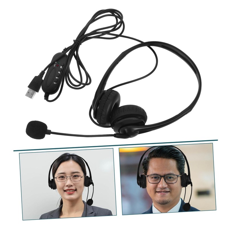 SHINEOFI Wired Noise Cancelling Headset with Microphone for Office Online