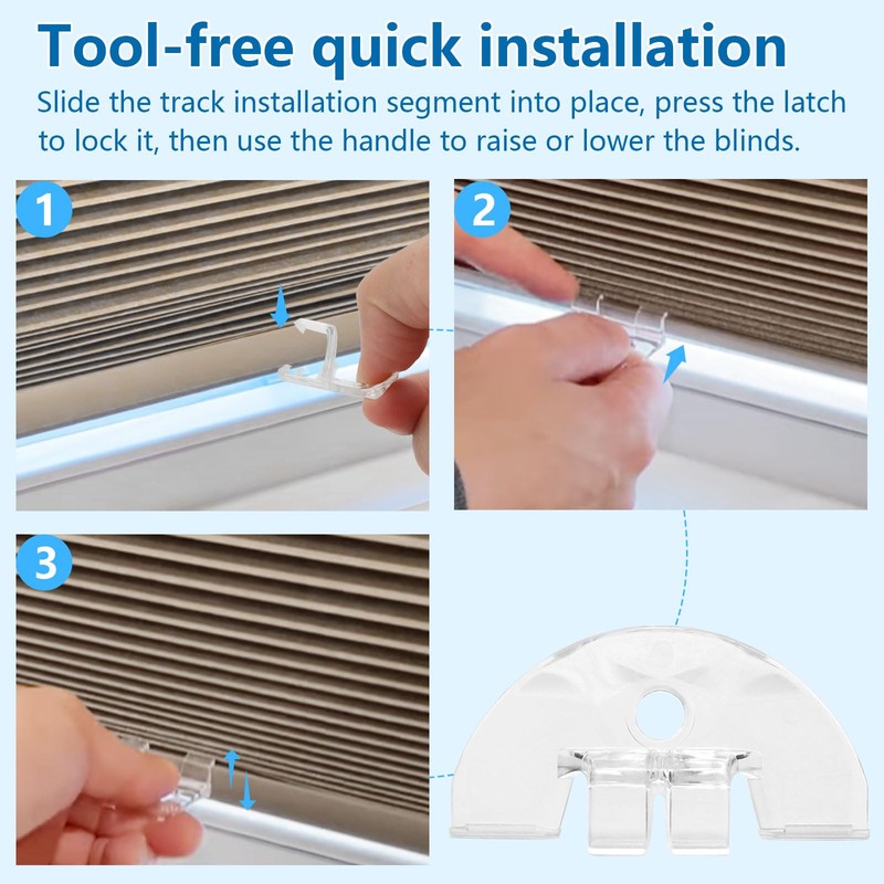 Three Pack Cordless Honeycomb Shade Lift Handles Replacement Parts for