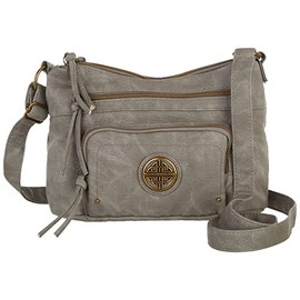 Stone Mountain Smokey Irene Embossed Hobo Crossbody Bag One Size Mushroom grey