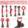 BINGPET Dog Chew Toys 8 Pack,Christmas Cotton Dog Rope Toys