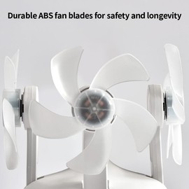 PuxiGrow Drone Ceiling Fan with Light, 20" Plug-in Smart Ceiling Fan with Remote, 60W 3-Color Dimmable LED, 4 Blades, for Living Room, Bedroom, Kitchen, White